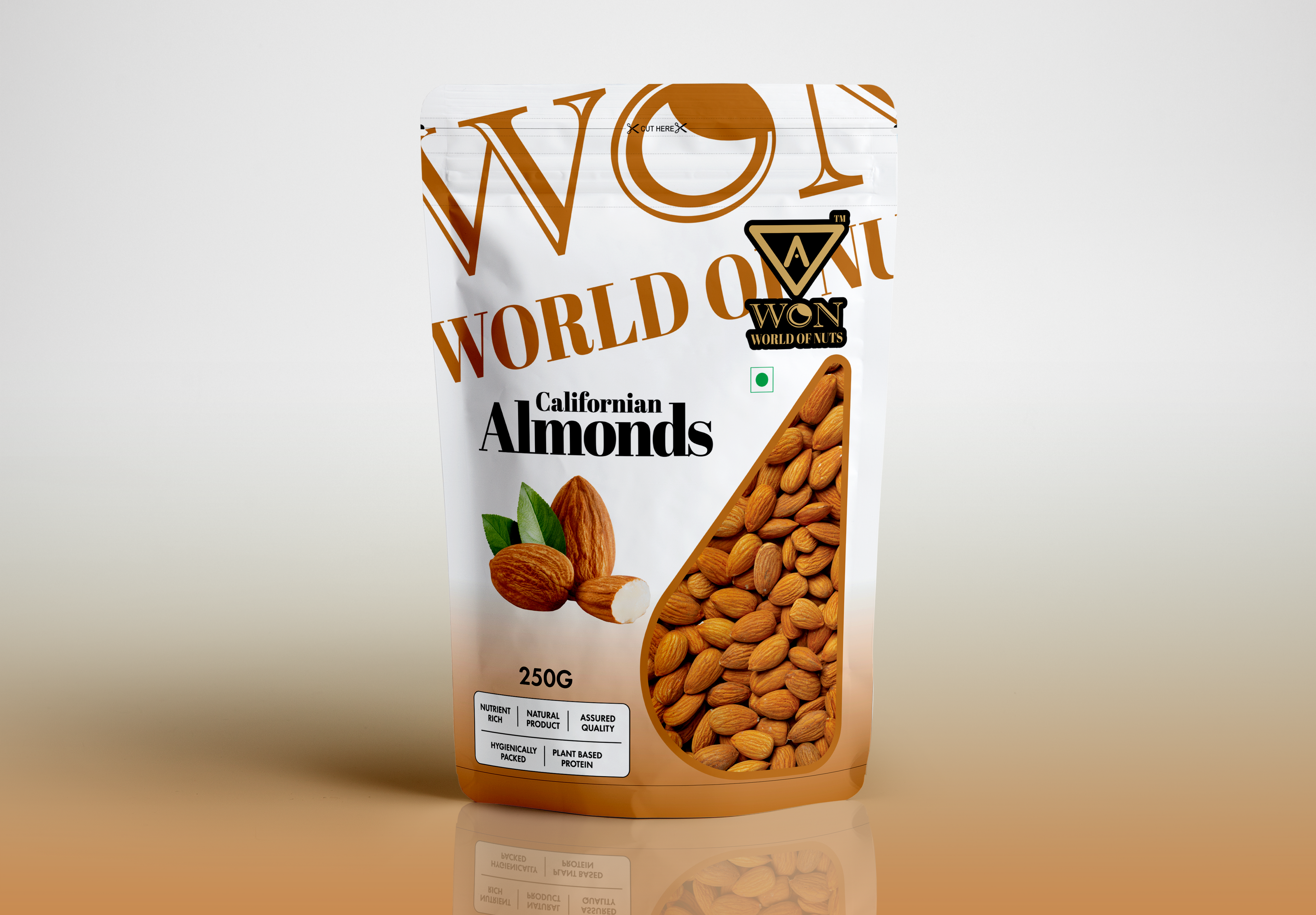 Buy natural almonds 250g online – AWON dry fruits India