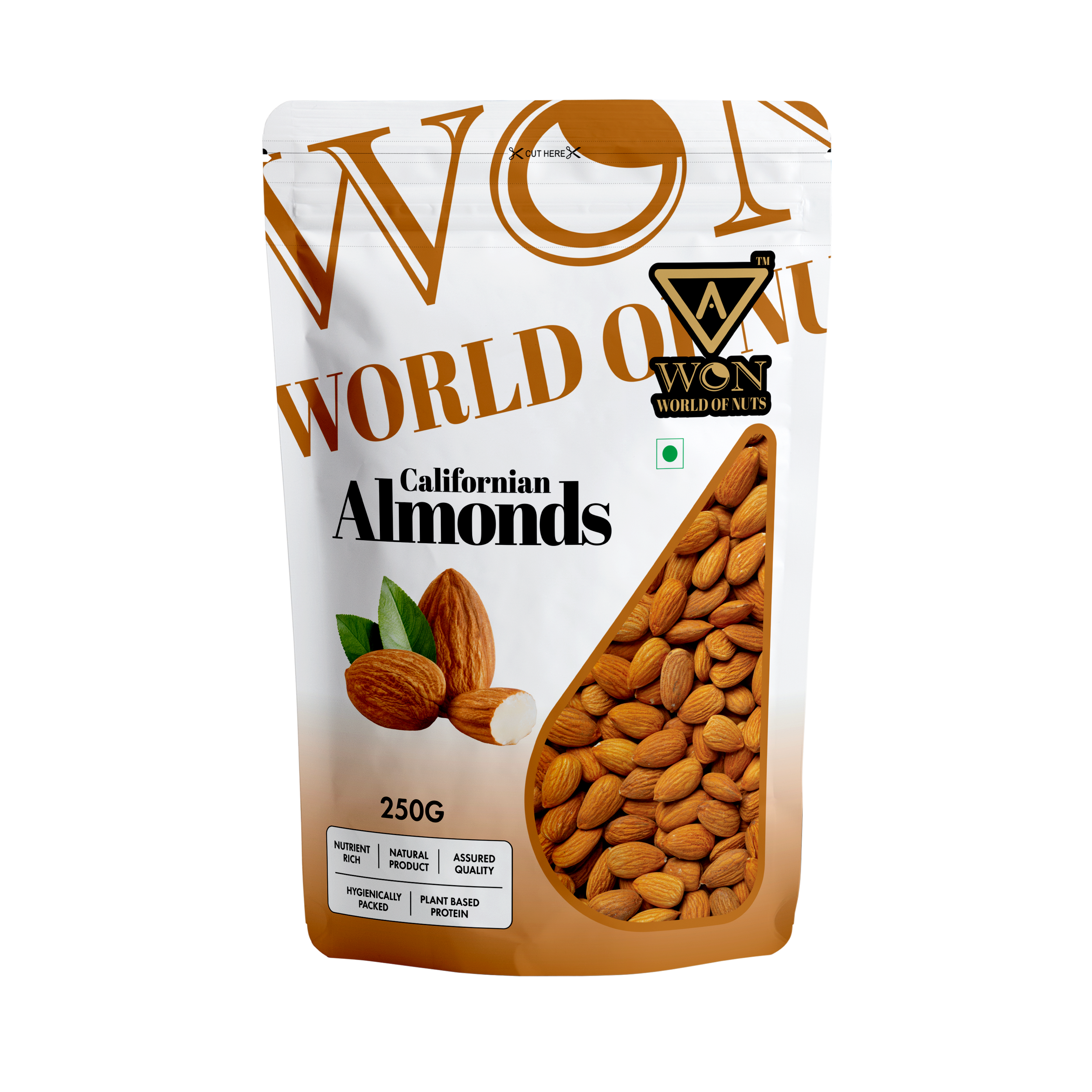 AWON Almonds 250g pack – premium dry fruits online