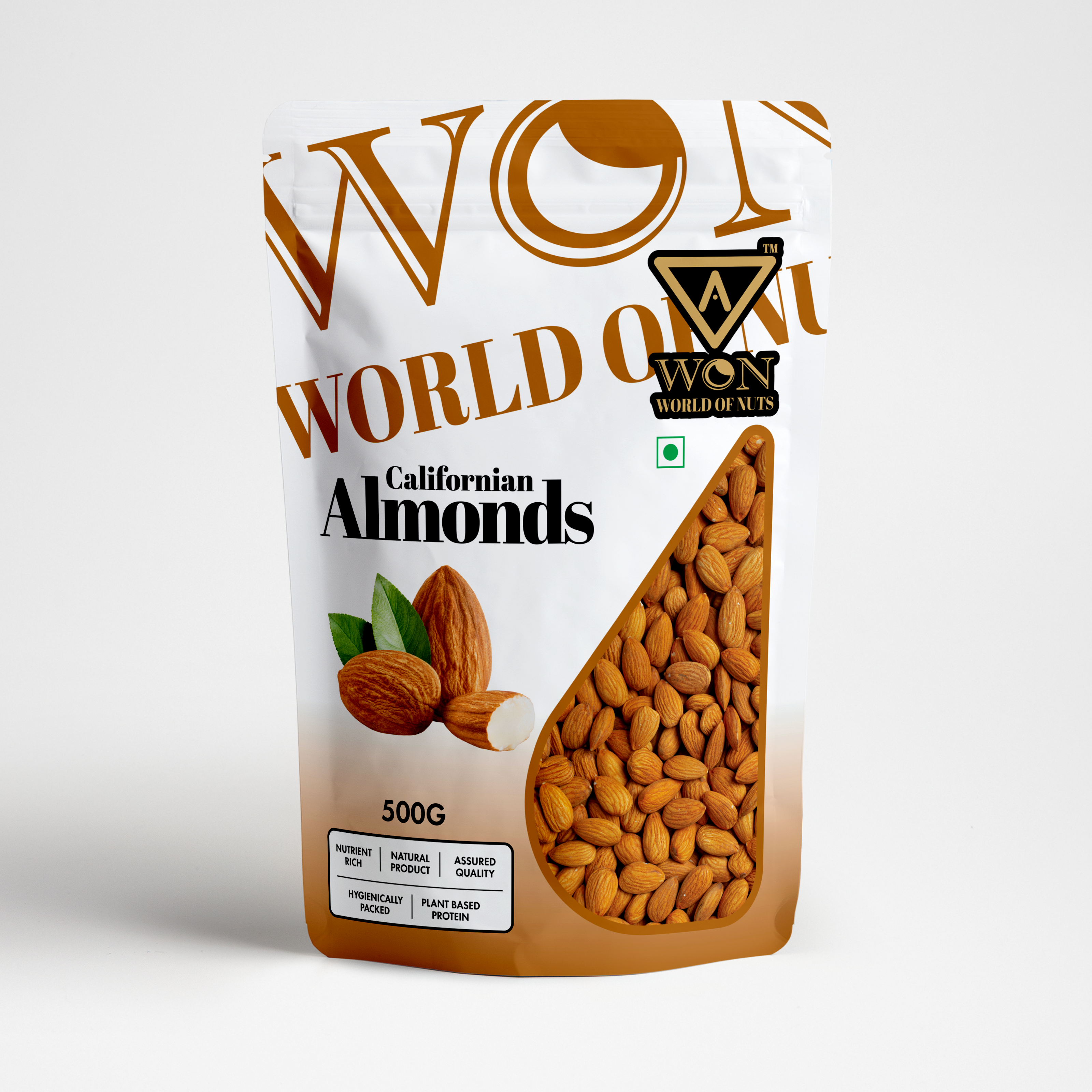 AWON Almonds 500g pack – fresh and crunchy dry fruits