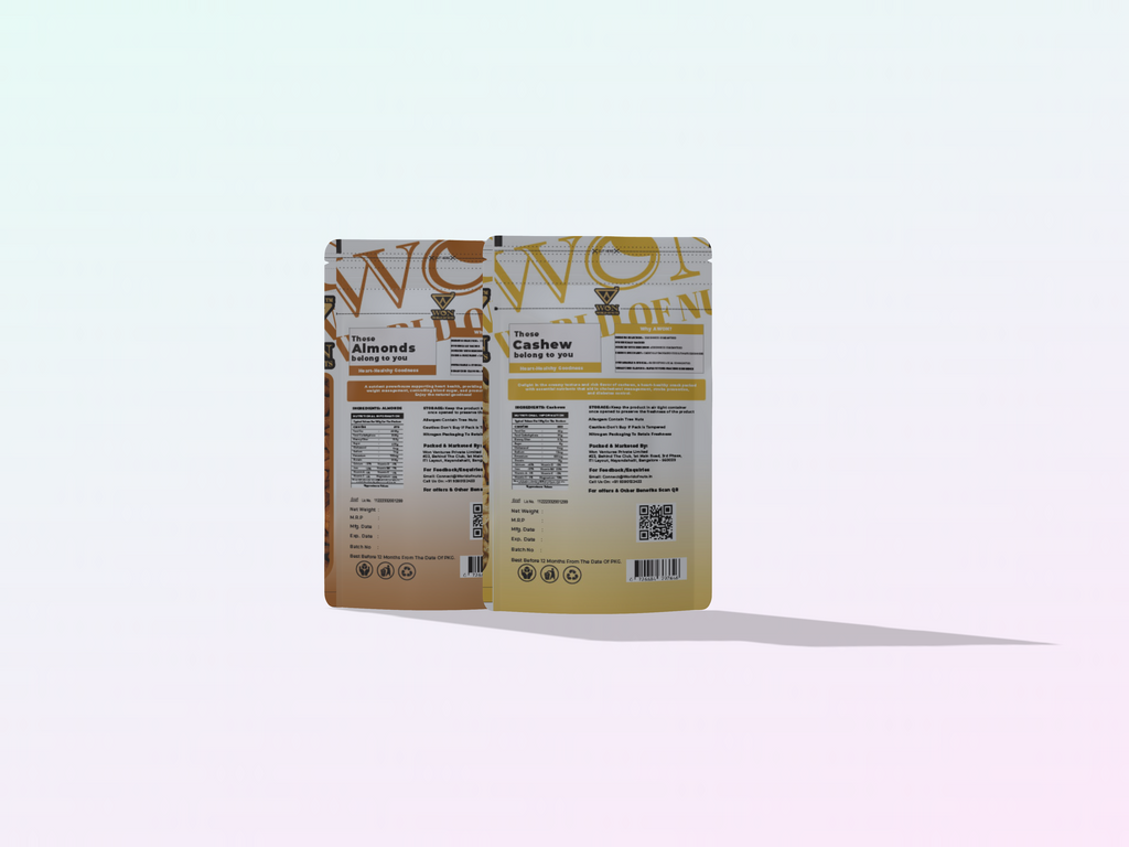 Cashew 500g and almonds 500g combo pack