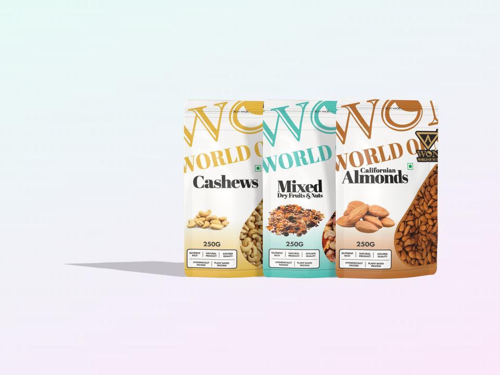 Cashew 250g Mixed Dry Fruits 250g Almonds 250g combo pack