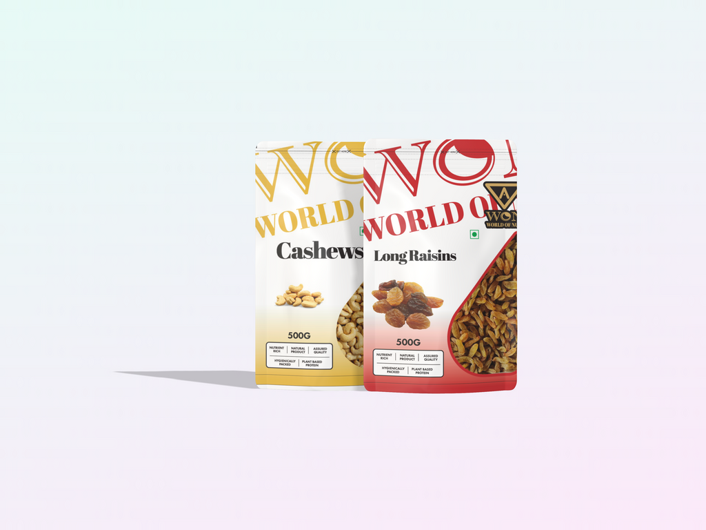 AWON Premium Cashew 500g and Raisins 500g Combo Pack