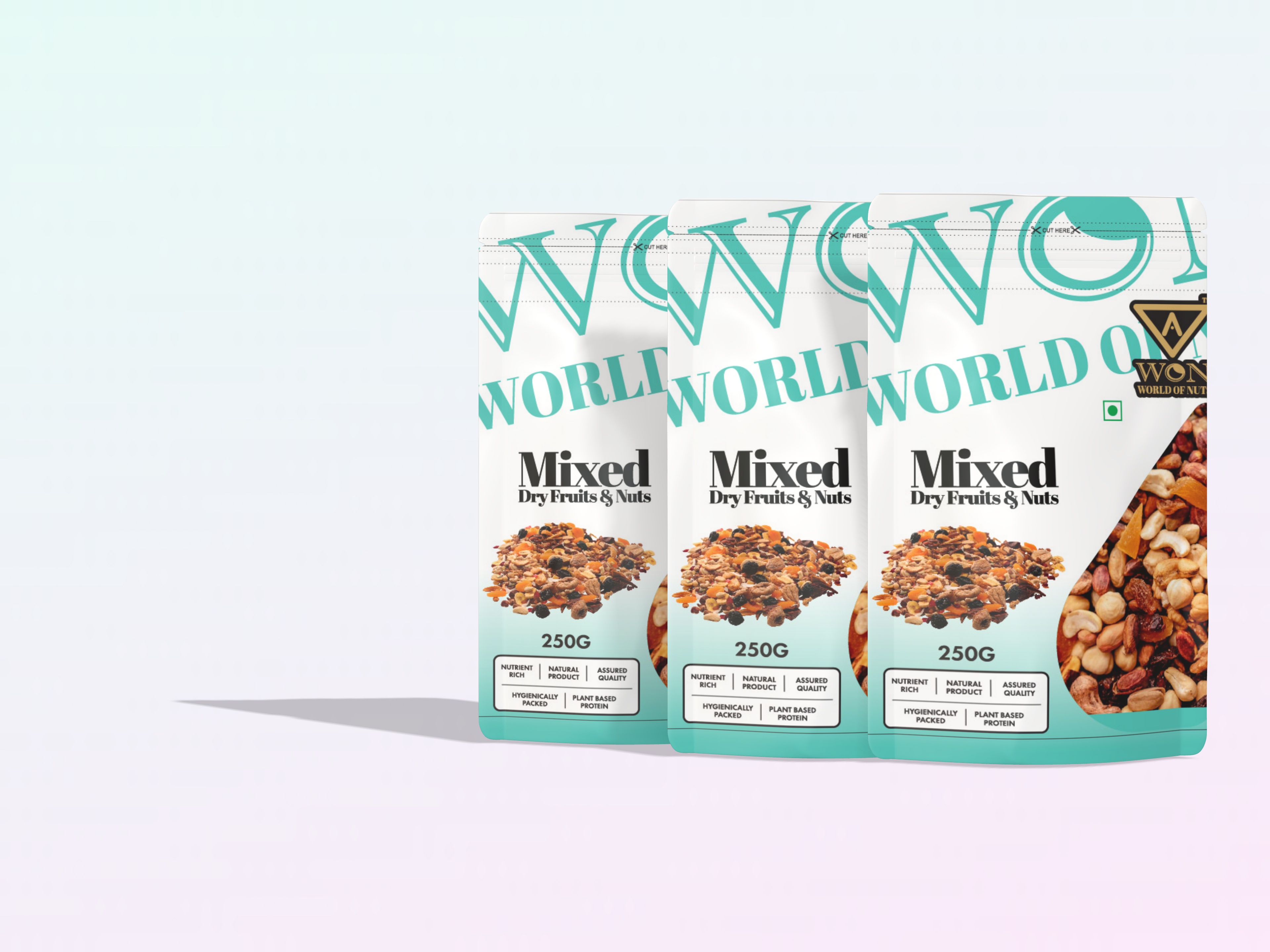 Triple pack mixed nuts and dry fruits AWON