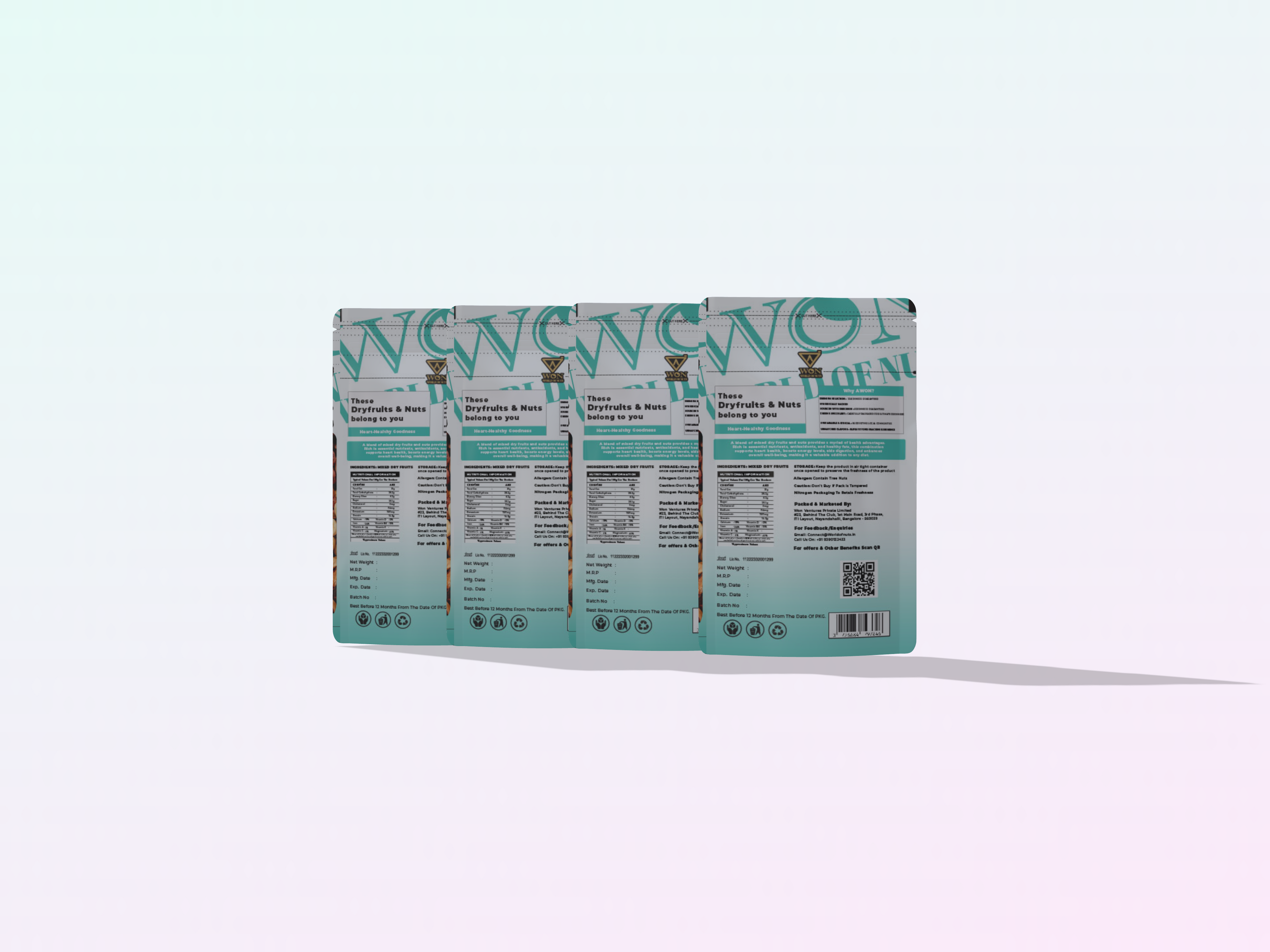 Assorted nuts combo pack of four