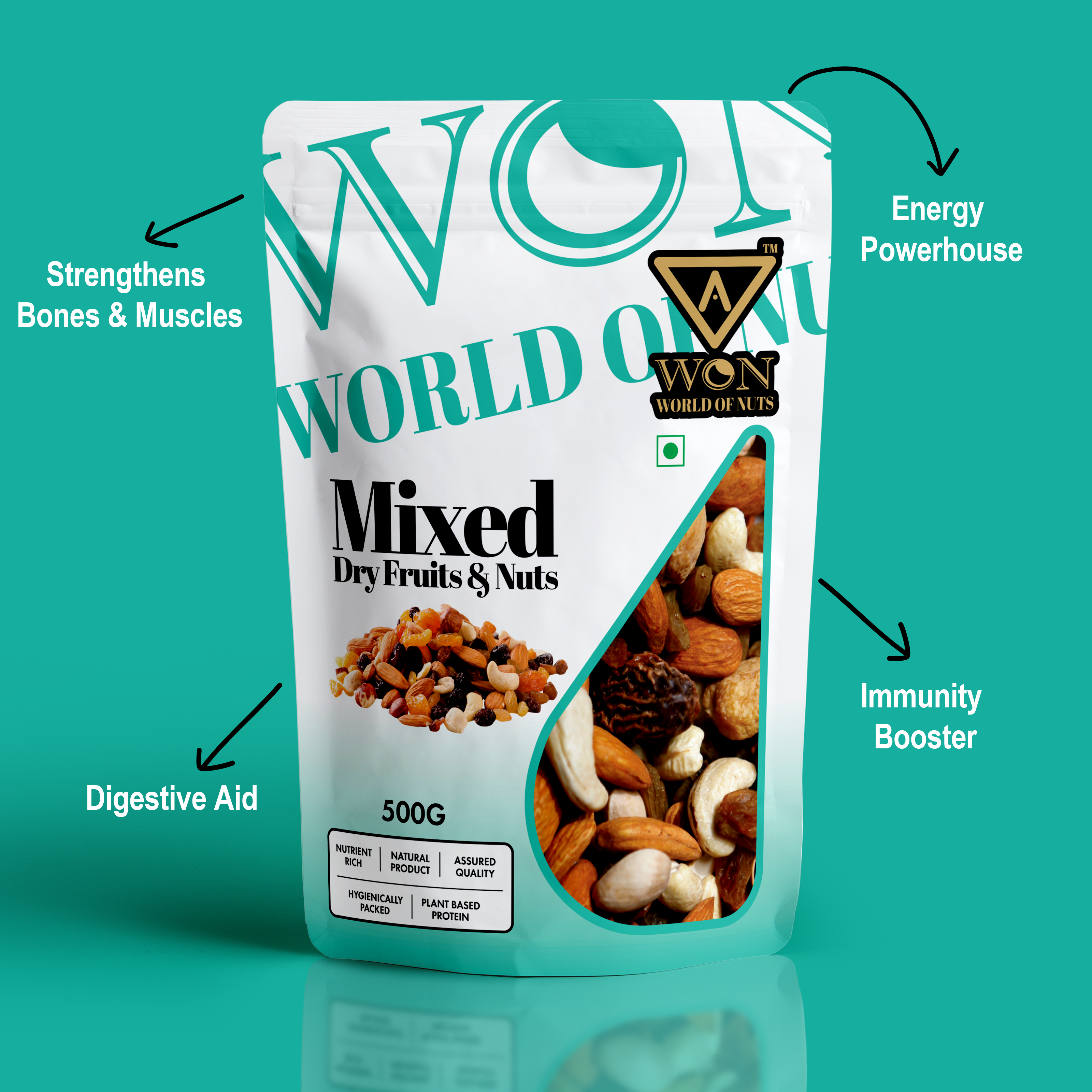 AWON mixed dry fruits 500g pack