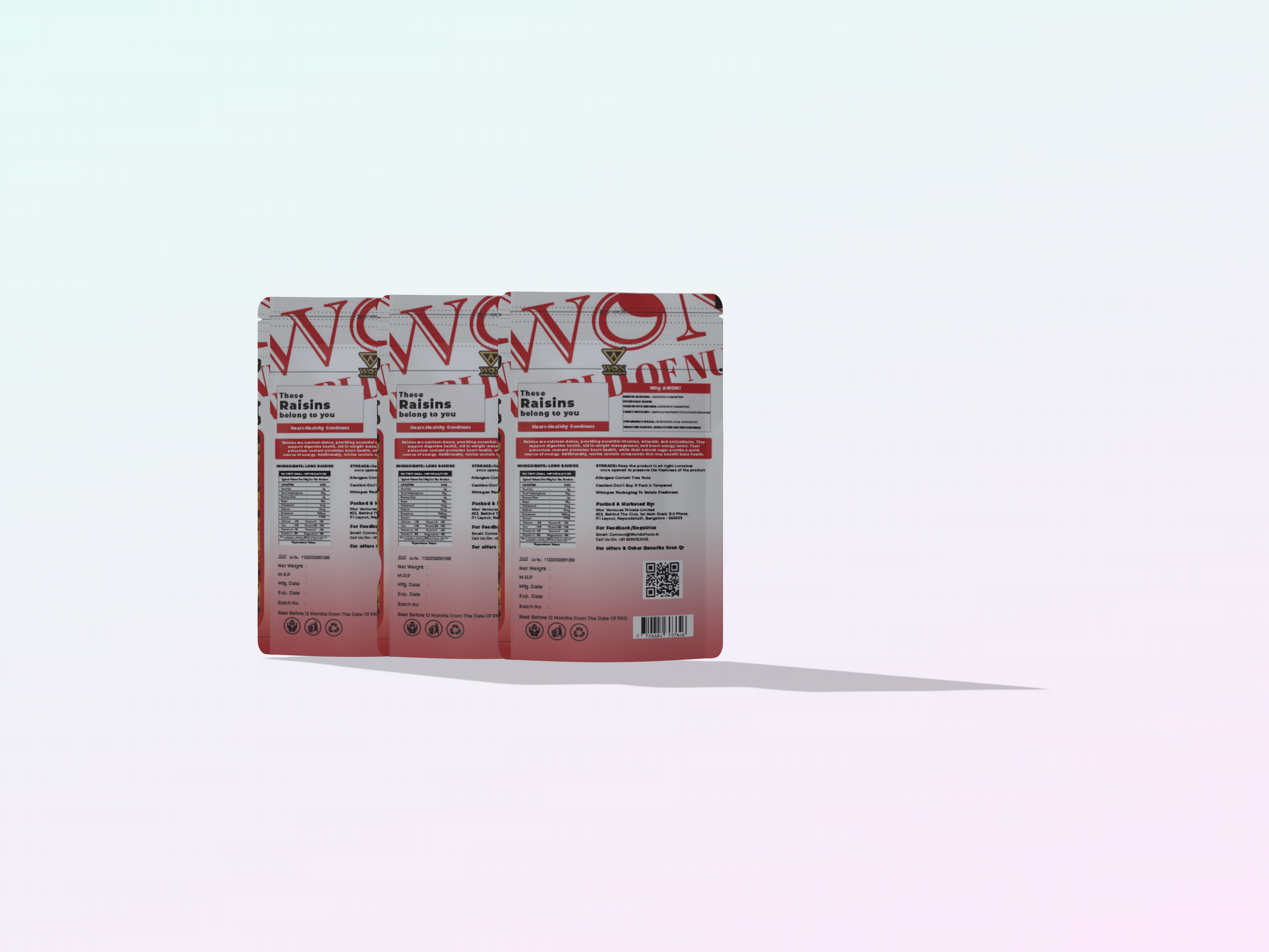 Healthy raisins 3-pack – AWON hygienically sealed pouches