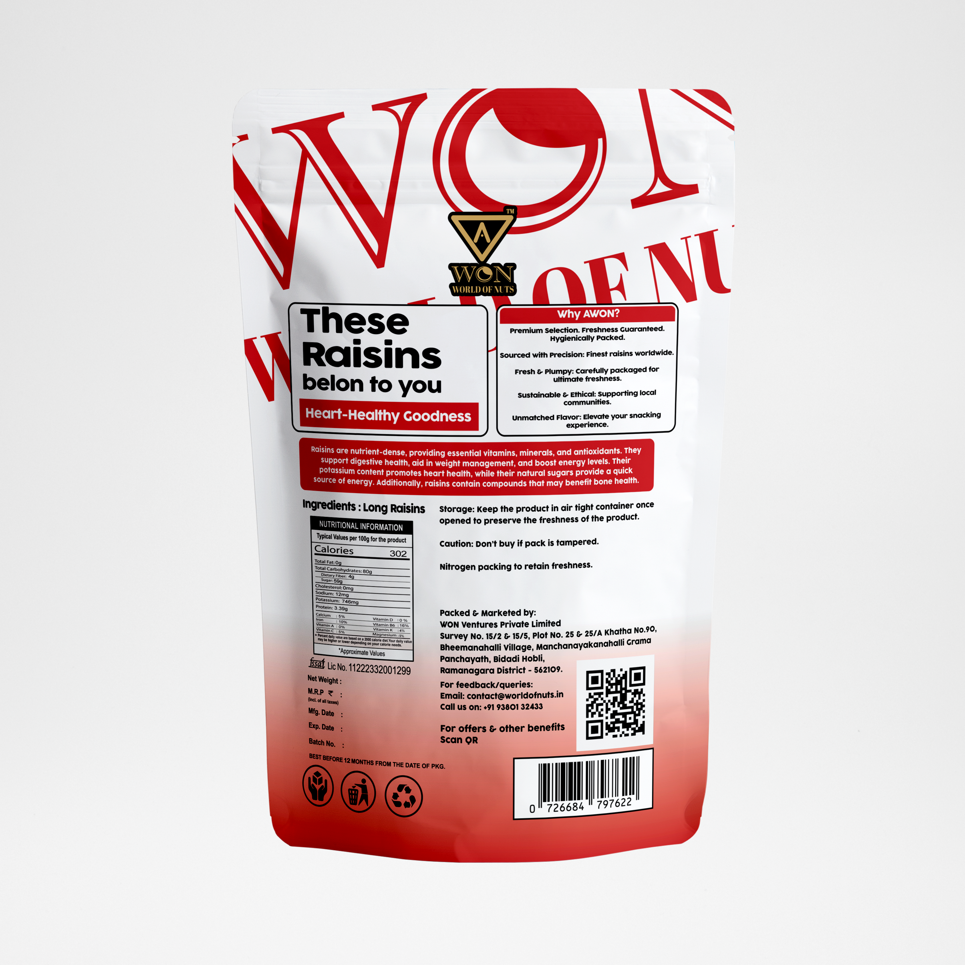 Buy 500g raisins online – AWON sweet and soft dry fruits