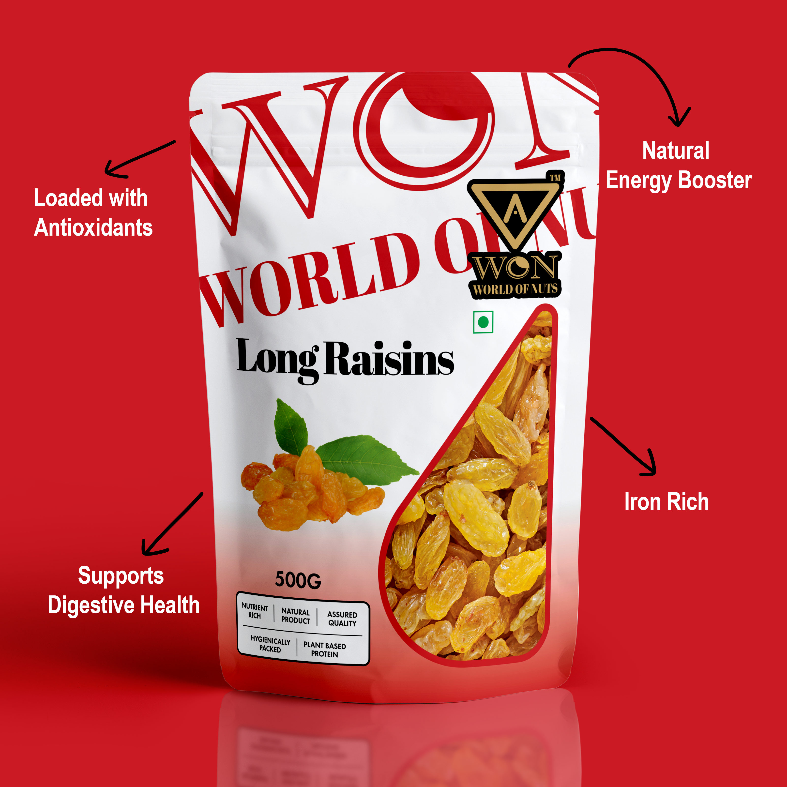 Premium 500g raisin pouch – AWON World of Nuts
