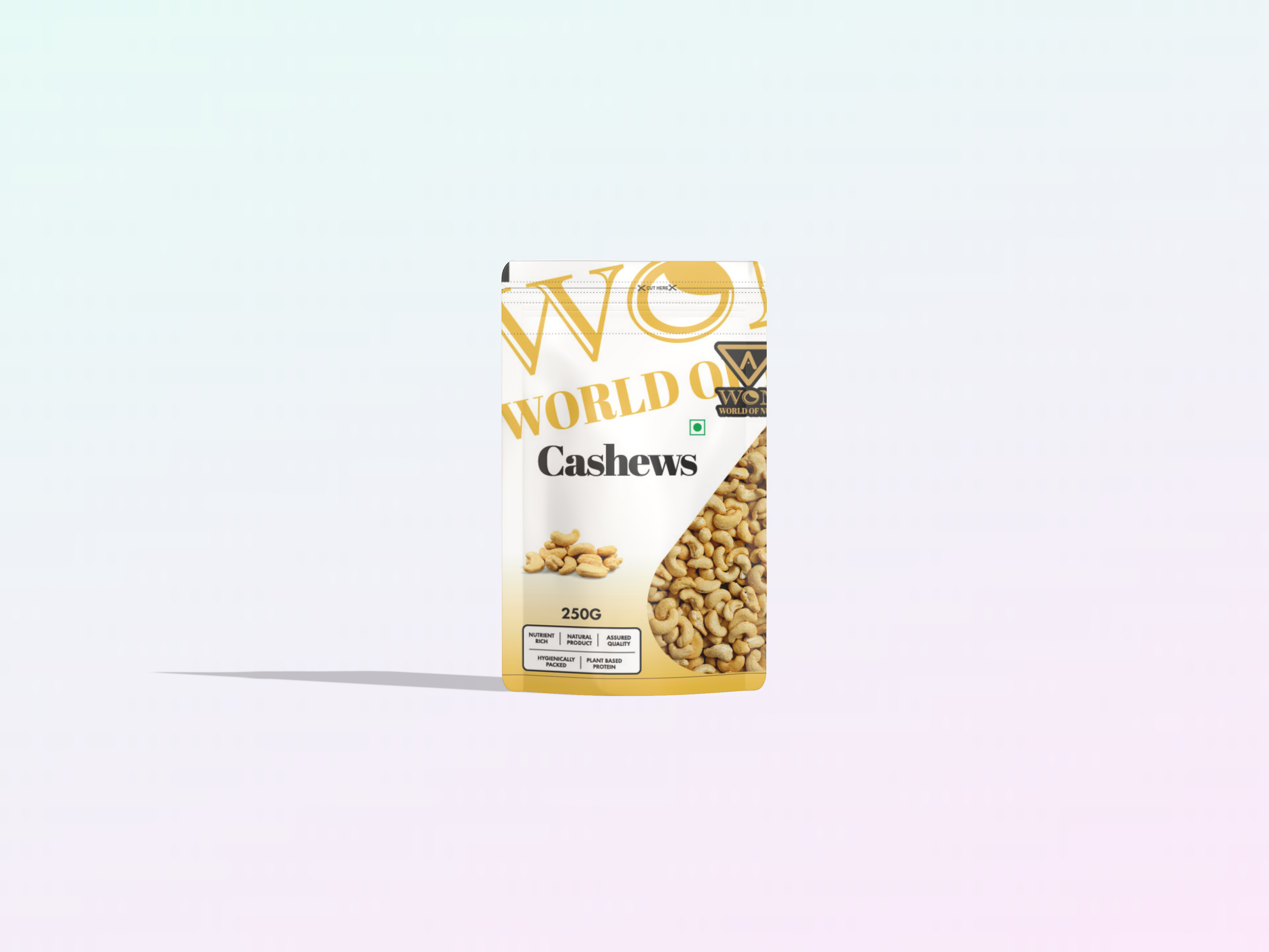Fresh and creamy 250g AWON cashews – perfect for healthy snacking